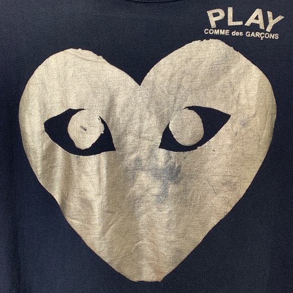 CDG Metallic Heart tee - Picture 3 of 5